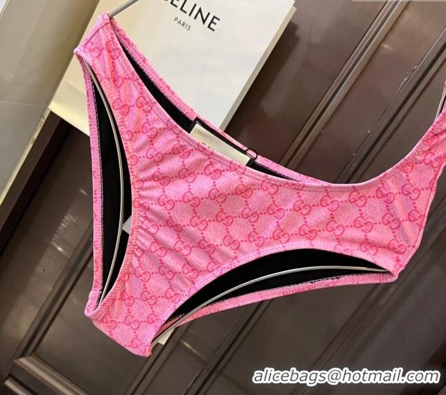 ​Buy New Cheap Gucci GG Cut-out Swimwear G0618 Pink 2024