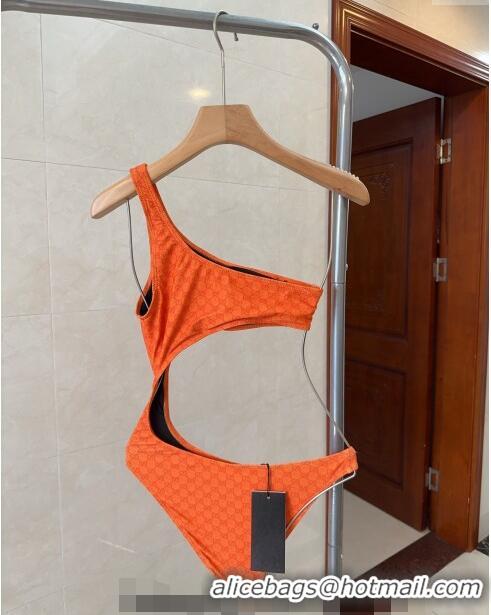 Luxurious Good Gucci GG Cut-out Swimwear 0618 Orange 2024