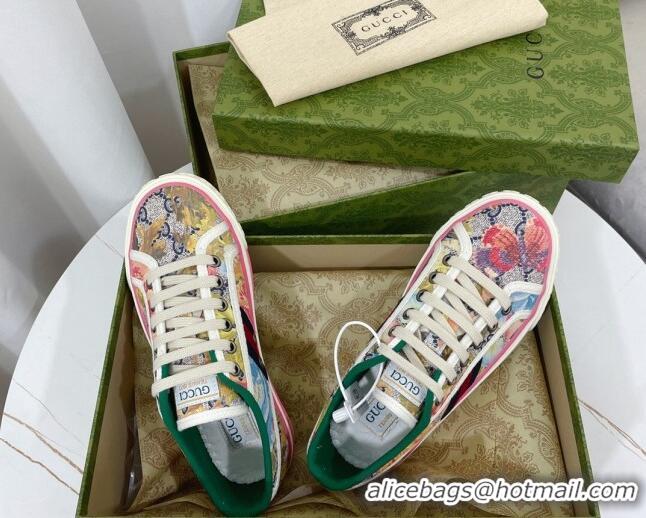 Sumptuous Gucci Tennis 1977 Low-top Sneakers in Butterfly Printed GG Canvas 05015