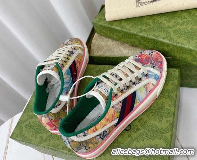 Sumptuous Gucci Tennis 1977 Low-top Sneakers in Butterfly Printed GG Canvas 05015