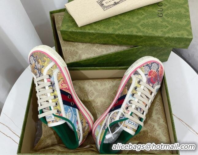 Sumptuous Gucci Tennis 1977 Low-top Sneakers in Butterfly Printed GG Canvas 05015