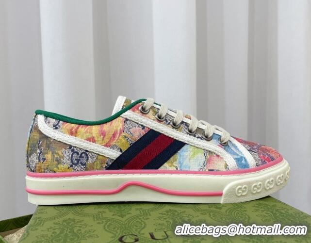 Sumptuous Gucci Tennis 1977 Low-top Sneakers in Butterfly Printed GG Canvas 05015