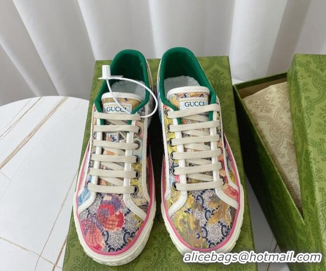 Sumptuous Gucci Tennis 1977 Low-top Sneakers in Butterfly Printed GG Canvas 05015