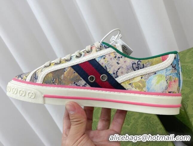 Sumptuous Gucci Tennis 1977 Low-top Sneakers in Butterfly Printed GG Canvas 05015