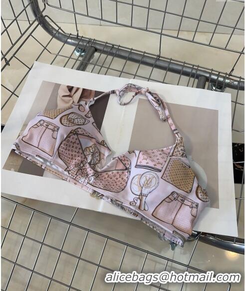 Buy Classic Louis Vuitton Two Pieces Printed Swimwear 0618 Light Pink 2024