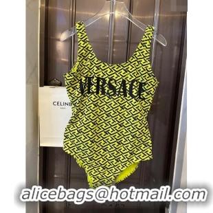 Buy Classic Versace One Pieces Printed Swimwear 0618 Yellow 2024