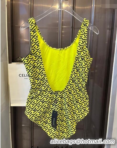 Buy Classic Versace One Pieces Printed Swimwear 0618 Yellow 2024