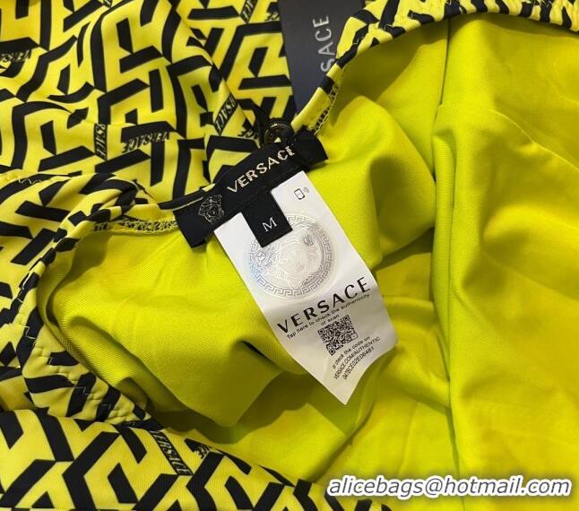 Buy Classic Versace One Pieces Printed Swimwear 0618 Yellow 2024