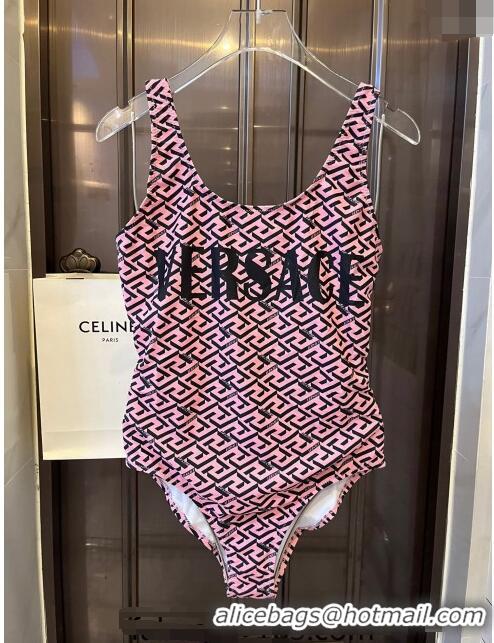 Good Taste Versace One Pieces Printed Swimwear 0618 Light Pink 2024