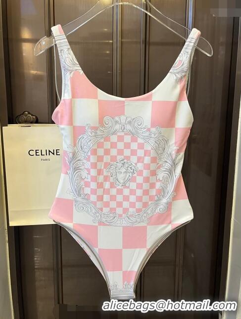 Luxury Cheap Versace Check Swimwear 0618 Pink 2024