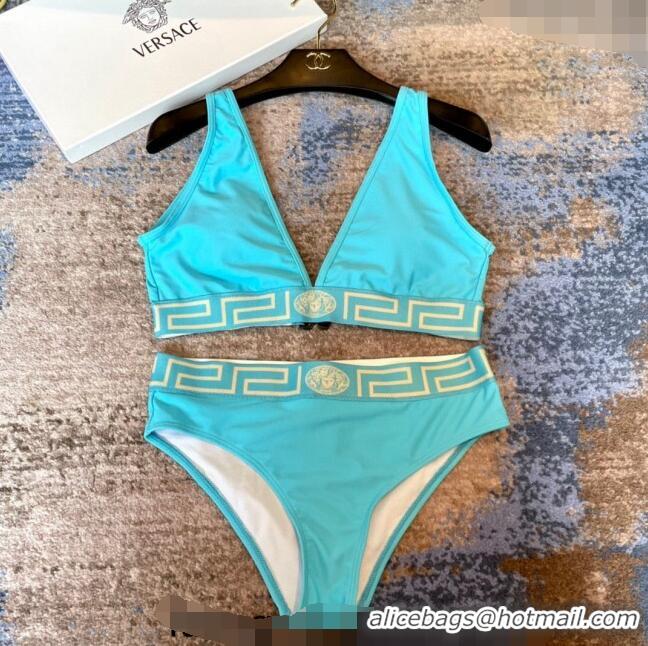 ​Unique Style Versace Greca Swimwear 0618 Light Blue 2024