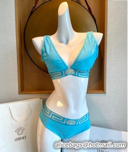 ​Unique Style Versace Greca Swimwear 0618 Light Blue 2024