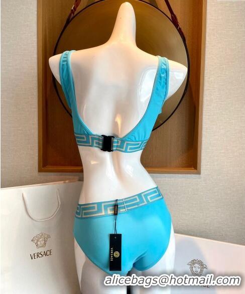 ​Unique Style Versace Greca Swimwear 0618 Light Blue 2024