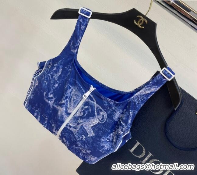 ​Good Quality Dior Zipped Swimwear 061802 Blue Print 2024