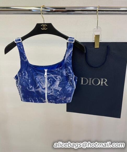 ​Good Quality Dior Zipped Swimwear 061802 Blue Print 2024