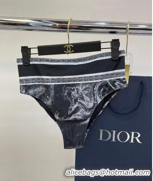 ​Grade Quality Dior Zipped Swimwear 061802 Black Print 2024