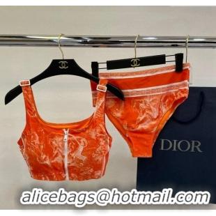 ​Unique Grade Dior Zipped Swimwear 061802 Orange Print 2024