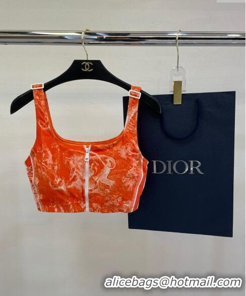 ​Unique Grade Dior Zipped Swimwear 061802 Orange Print 2024