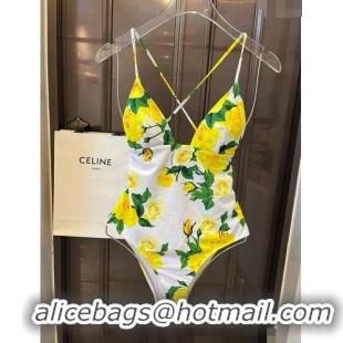 ​Famous Brand Dolce & Gabbana DG One Pieces Swimwear 0618 Yellow 2024