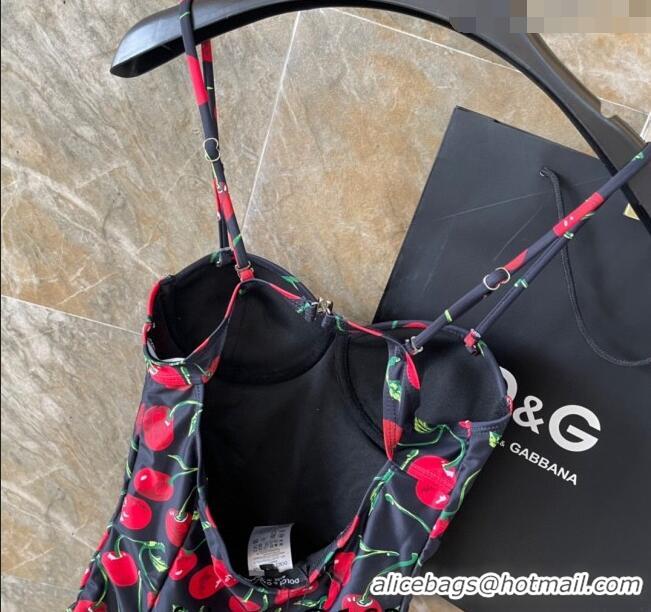 Top Grade Dolce & Gabbana DG Cherry Print Swimwear 0618 Red/Black 2024