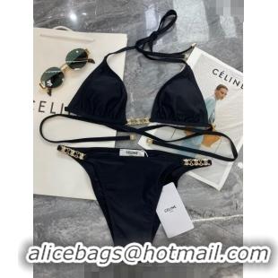 ​Most Popular Celine Swimwear with Logo Chain 0618 Black 2024