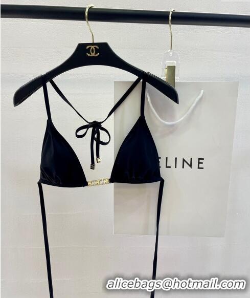 ​Most Popular Celine Swimwear with Logo Chain 0618 Black 2024