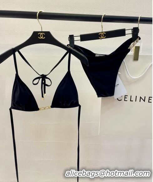 ​Most Popular Celine Swimwear with Logo Chain 0618 Black 2024