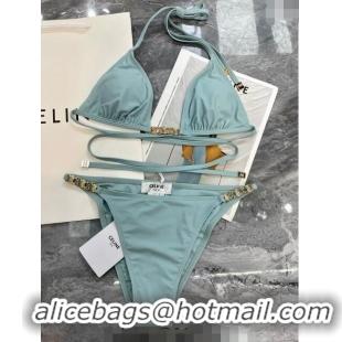 ​Traditional Specials Celine Swimwear with Logo Chain 0618 Light Blue 2024