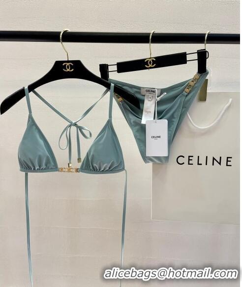 ​Traditional Specials Celine Swimwear with Logo Chain 0618 Light Blue 2024