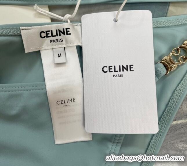 ​Traditional Specials Celine Swimwear with Logo Chain 0618 Light Blue 2024