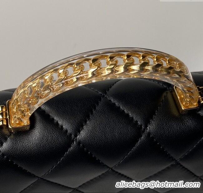 Buy Discount Chanel Mini Flap Bag with Top Handle AS4847 Black 2024