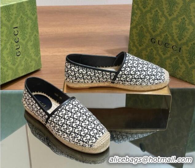 Unique Style Gucci GG Jacquard Espadrilles Flat Black 05101