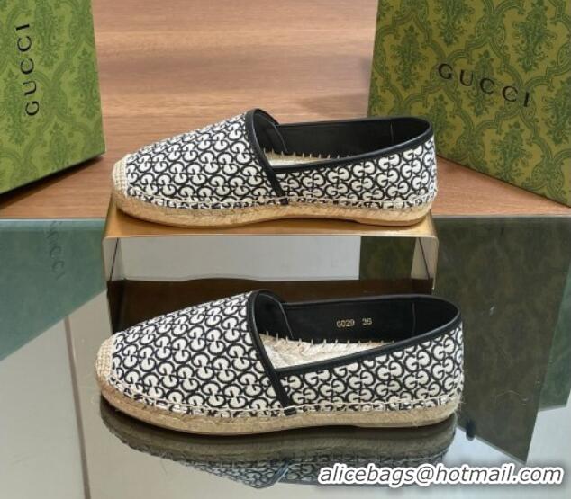 Unique Style Gucci GG Jacquard Espadrilles Flat Black 05101