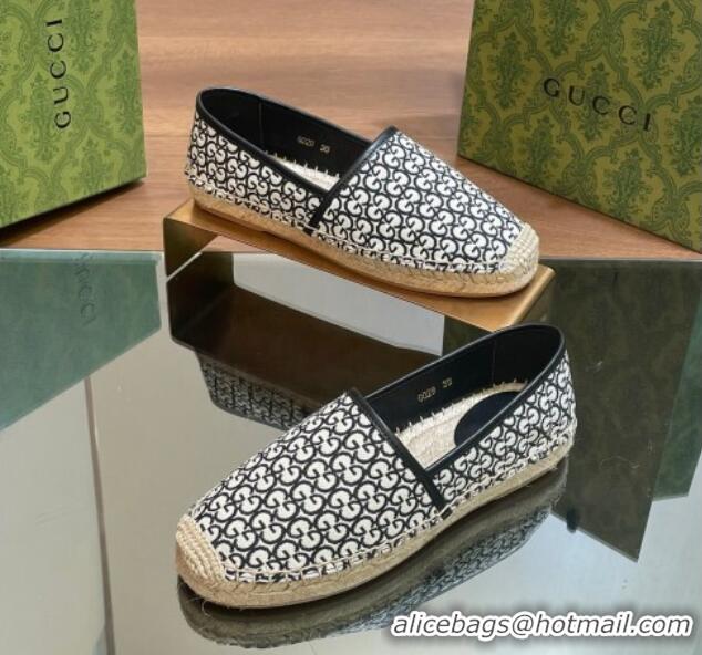 Unique Style Gucci GG Jacquard Espadrilles Flat Black 05101