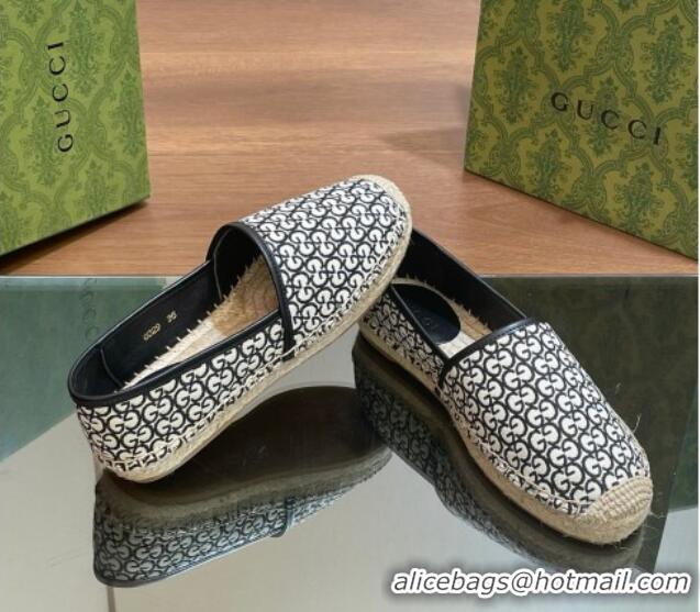 Unique Style Gucci GG Jacquard Espadrilles Flat Black 05101