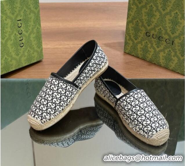 Unique Style Gucci GG Jacquard Espadrilles Flat Black 05101