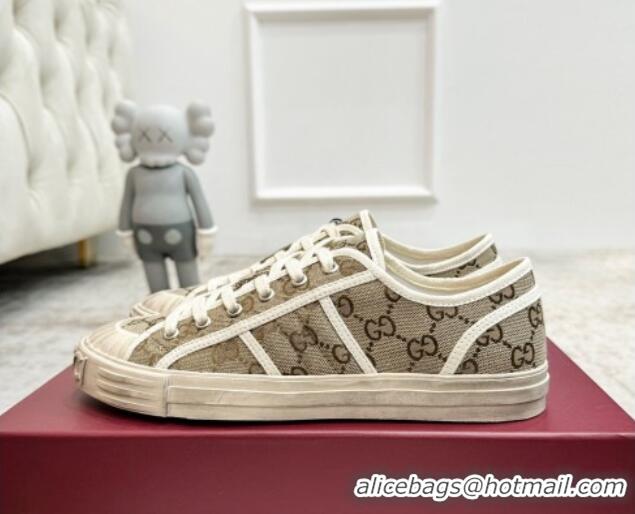 Low Price Gucci Lido GG Canvas Sneakers Beige 605110