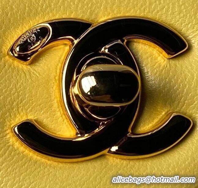 Big Discount Chanel Mini Flap Bag with Top Handle AS4847 Yellow 2024