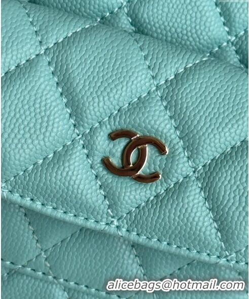 Grade Design Chanel Grained Calfskin Mini Backpack Bag with Chain AP3573 Green 2024