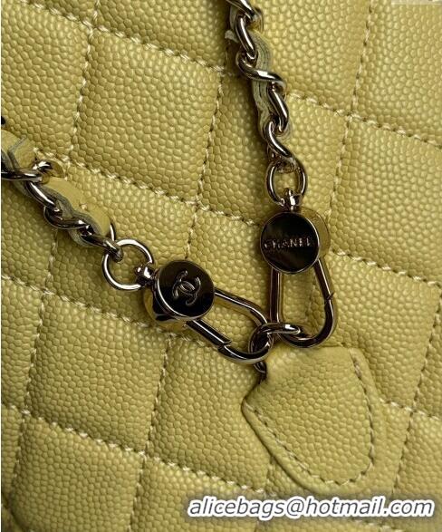 Top Quality Chanel Grained Calfskin Mini Backpack Bag with Chain AP3573 Yellow 2024