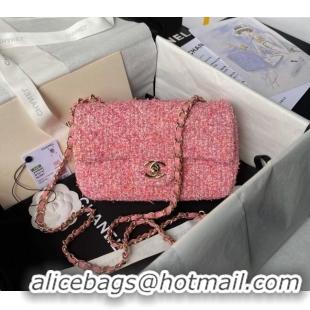 Super Quality Chanel Classic Tweed Mini Flap Bag A69900 Pink 2024