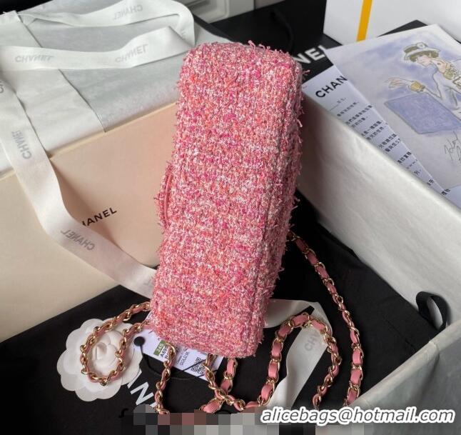 Super Quality Chanel Classic Tweed Mini Flap Bag A69900 Pink 2024