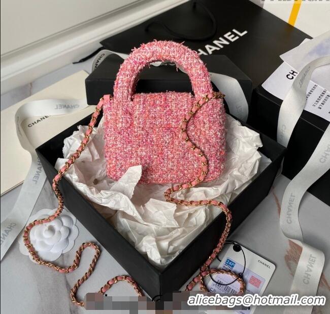 Well Crafted Chanel Tweed Clutch with Chain AP3435 Pink 2024