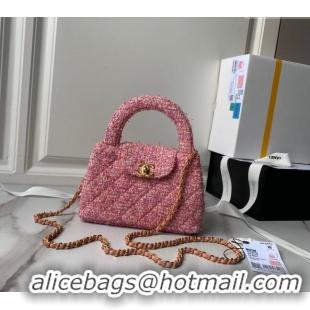 Promotional Design Chanel Tweed Mini Shopping Bag AS4416 Pink 2024