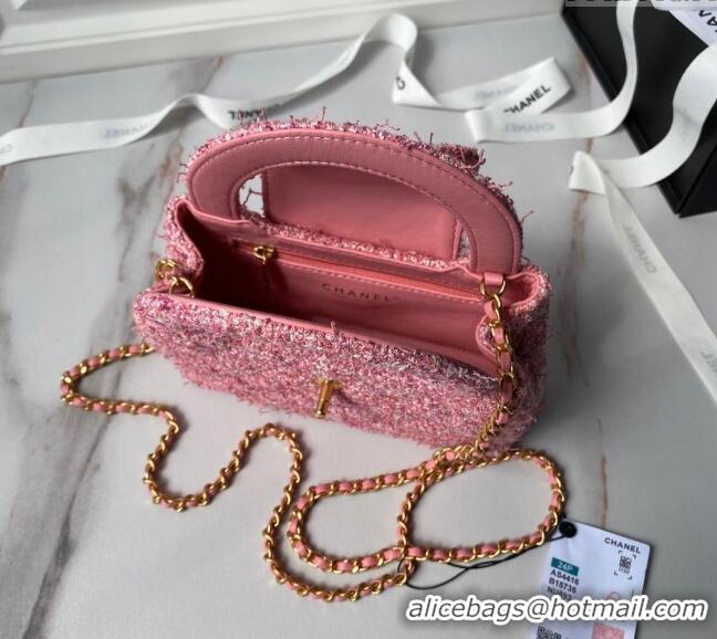 Promotional Design Chanel Tweed Mini Shopping Bag AS4416 Pink 2024