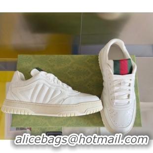 Purchase Gucci Re-Web Sneakers in Leather White/Web 605152