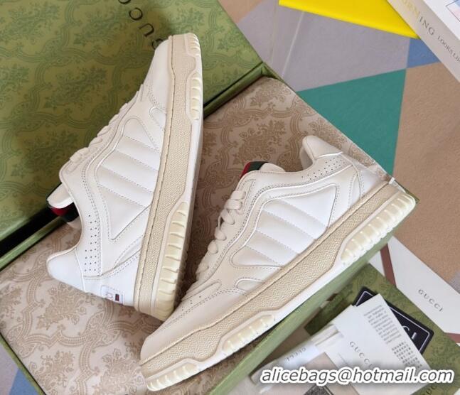 Purchase Gucci Re-Web Sneakers in Leather White/Web 605152