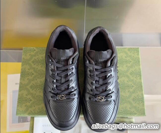 Luxurious Gucci Re-Web Sneakers in Calf Leather Black 605156