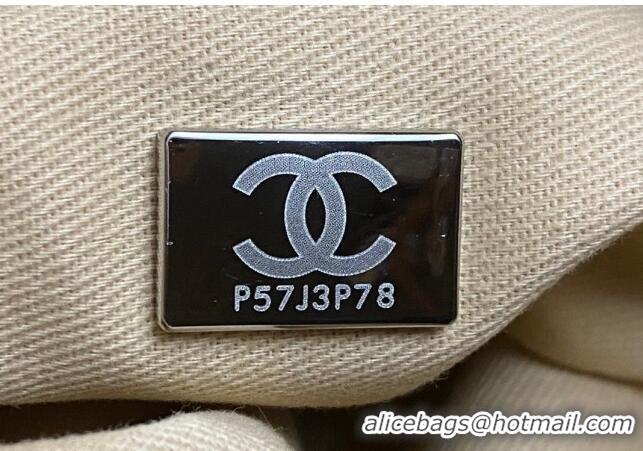 Top Grade Chanel Deauville Cotton & Calfskin Large Shopping Bag AS2007 Beige 2024