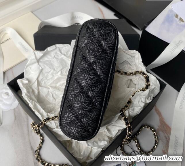 Reasonable Price Chanel Grained Calfskin Clutch with Chain AP4000 Black 2024